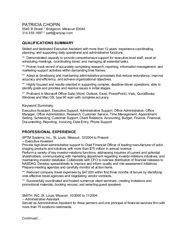 Scannable Resume Examples